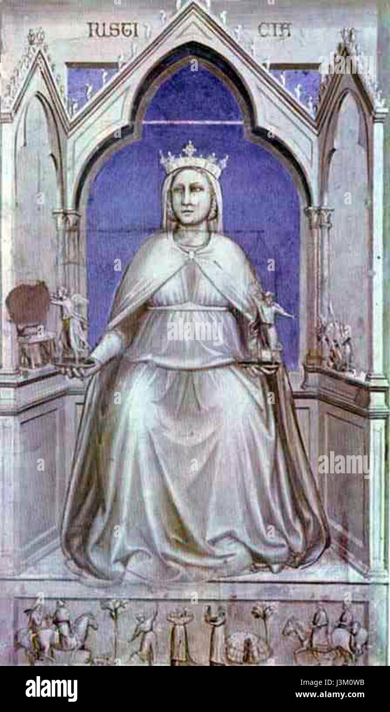 Giotto die sieben Tugenden Gerechtigkeit Stockfoto