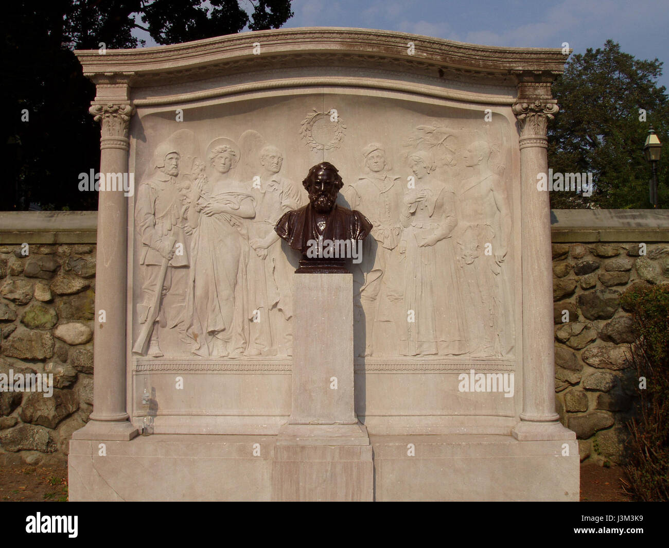 Henry Wadsworth Longfellow Memorial von Daniel Chester French Stockfoto