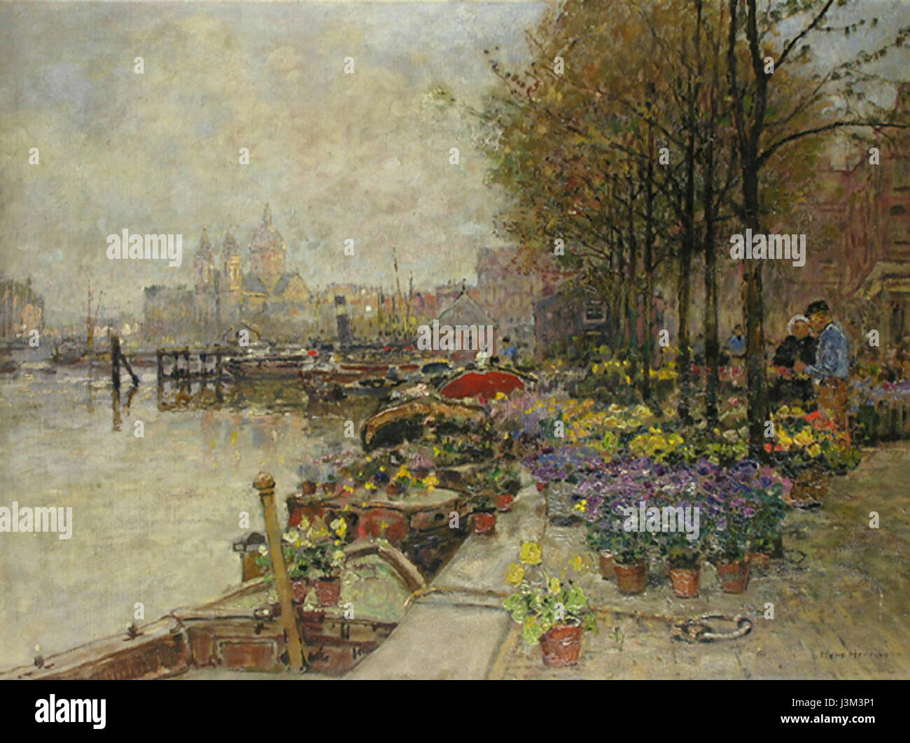 Hans-Herrmann-Blumenmarkt in Amsterdam Stockfoto