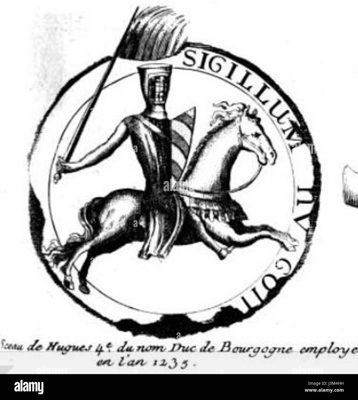 Hugues IV. War ein mittelalterlicher Herrscher, möglicherweise König oder Adliger, dessen Herrschaft oder Handlungen die politische und soziale Landschaft seiner Zeit beeinflussten. Seine historische Bedeutung hängt mit der regionalen europäischen Governance zusammen. Stockfoto