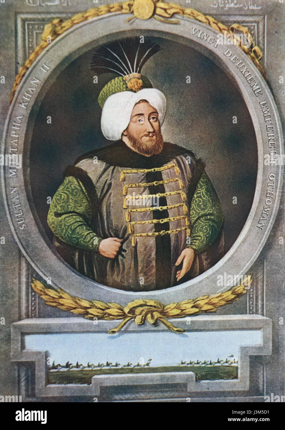 Ein Hinweis auf eine Person namens II. Mustafa, möglicherweise eine historische Figur oder Herrscher. Stockfoto