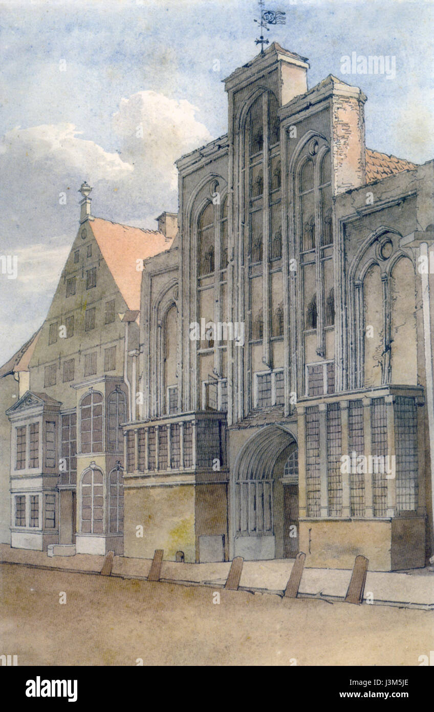 Das 1828 erbaute Haus Speckhan in Bremen ist ein wichtiges Beispiel deutscher Architektur des frühen 19. Jahrhunderts. Sie repräsentiert die Design- und Architekturtrends der damaligen Zeit, insbesondere in der Bremer Stadtentwicklung. Stockfoto