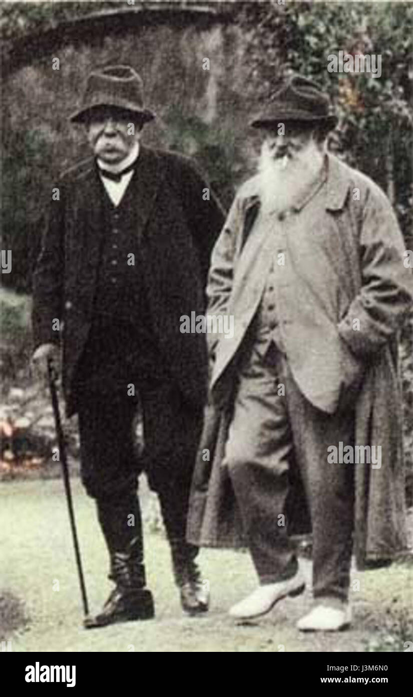 Georges Clemenceau et Claude Monet Stockfoto