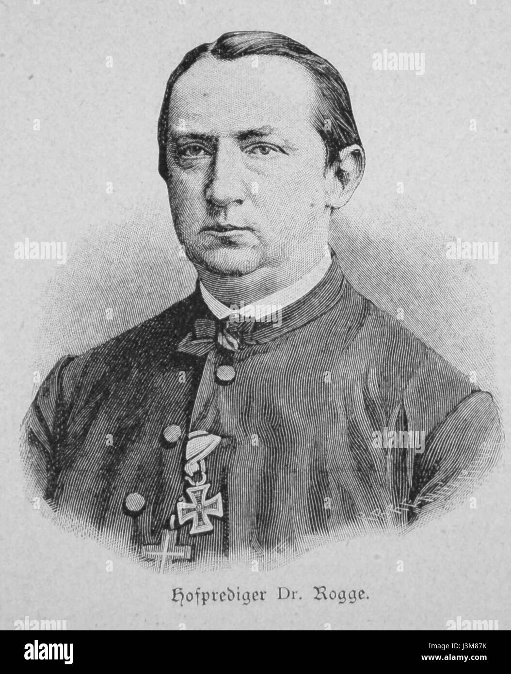 Hofprediger Dr. Rogge bezieht sich auf einen historischen oder formalen Titel, wahrscheinlich eine religiöse Figur mit dem Titel Hofprediger in Deutschland. Dr. Rogge könnte in dieser Position ein bemerkenswertes Individuum gewesen sein, das zur Religions- oder Kulturgeschichte beigetragen hat, besonders in höfischen Umgebungen. Stockfoto
