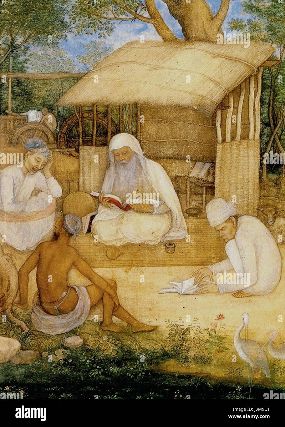 Govardhan. Astrologen und heiligen Männer. Eine Seite aus dem späten Shah Jahan-Album. ca. 1650, Musée Guimet, Paris Stockfoto