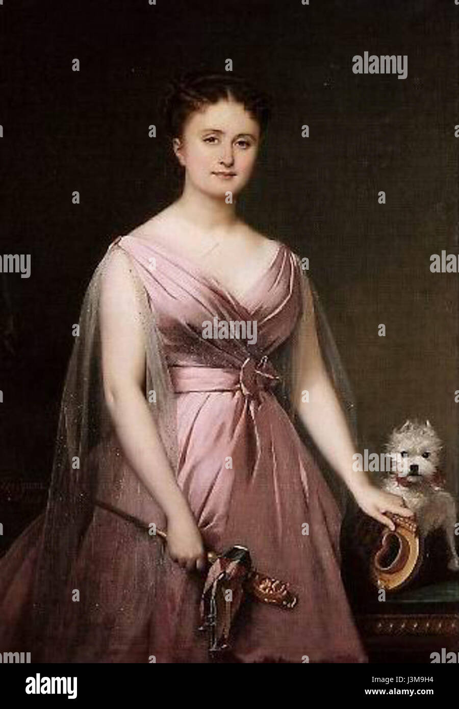 Hortense Schneider, eine gefeierte Figur im französischen Theater des 19. Jahrhunderts, wird in Farbe dargestellt und zeigt ihre lebendige Bühnenpräsenz und ihren Einfluss auf die Kulturszene ihrer Zeit. Stockfoto