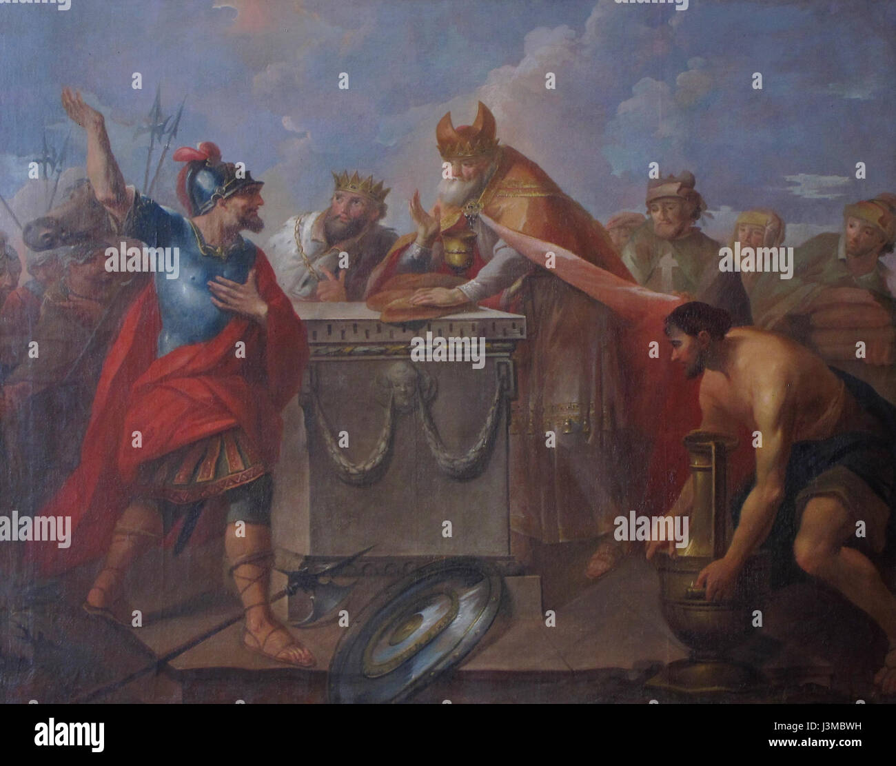 Die Kirche Notre-Dame in Guebwiller ist ein prominentes Beispiel gotischer Architektur im Elsass. Es ist bekannt für seine detaillierten Steinschnitzereien und die historische Bedeutung innerhalb der Gemeinde. Stockfoto