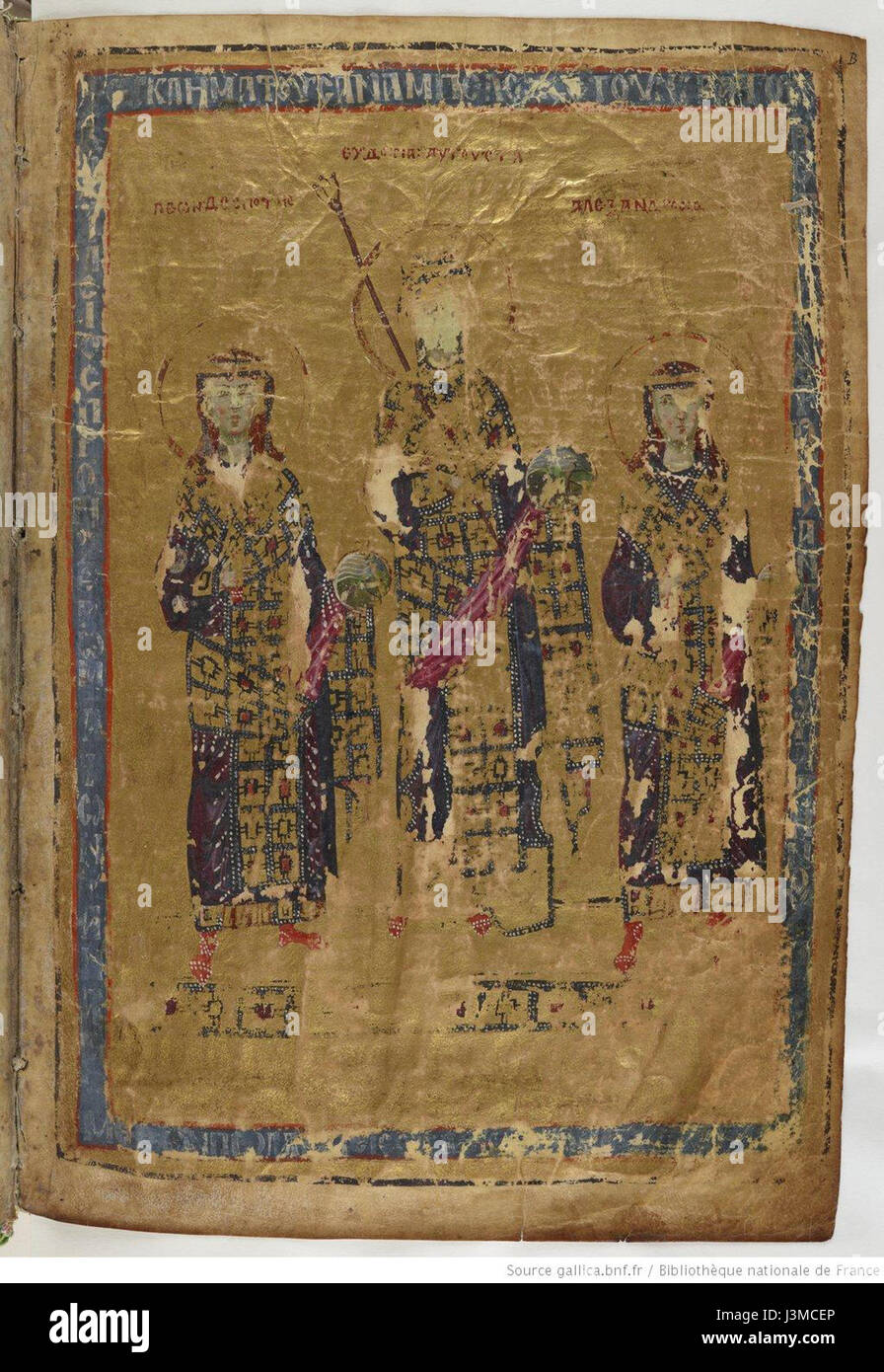 Homilien des Gregor der Theologe Gr. 510, f 011 Stockfoto