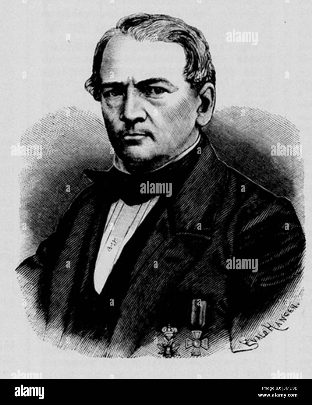 Ignaz Lachner war ein deutscher Komponist und Dirigent, der für seine Beiträge zur deutschen Musik des 19. Jahrhunderts bekannt war. Seine Werke, darunter Sinfonien und Opern, beeinflussten die romantische Musikzeit. Stockfoto