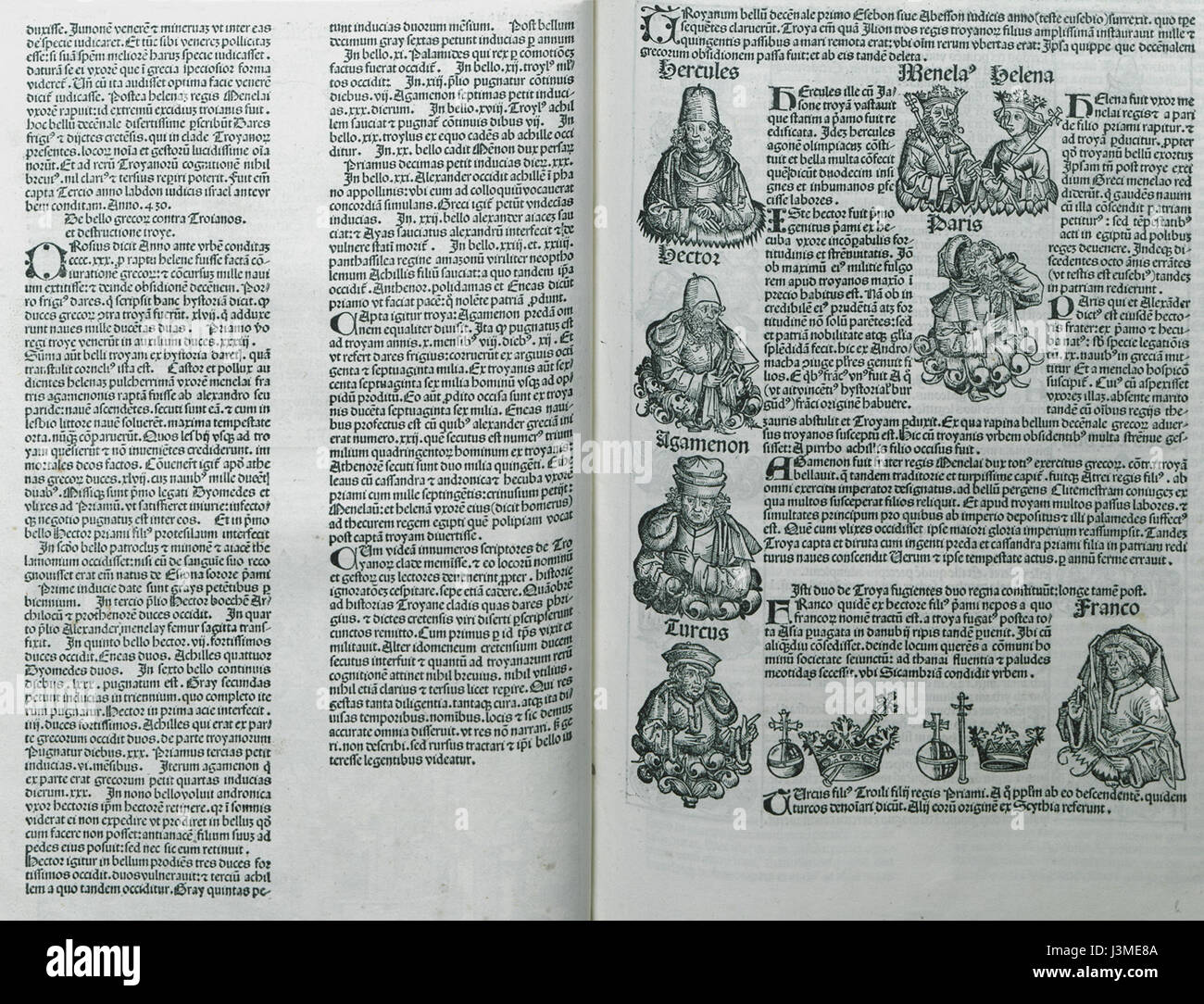 Herakles, Agamemnon, Hector Menelaos, Helena und Paris Turcus, Sohn des