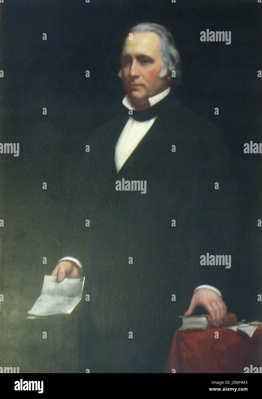 Dieses Porträt zeigt Henry Wilson, den 18. Vizepräsidenten der Vereinigten Staaten. Wilsonâ politische Laufbahn unter Präsident Ulysses S. Grant ist bekannt für seine Rolle bei der Verteidigung der Bürgerrechte während des Wiederaufbaus und seine Beiträge für Amerika nach dem Bürgerkrieg. Stockfoto