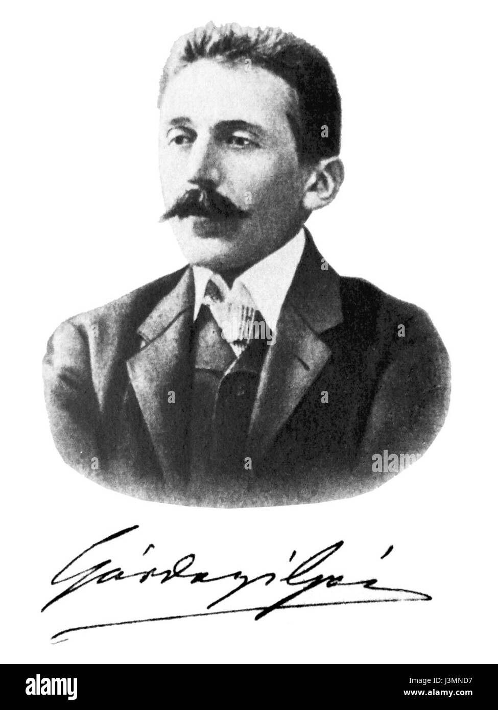 Geza Gardonyi war ein ungarischer Schriftsteller und Journalist, bekannt für seine historischen Romane und Werke über ungarische Geschichte und Kultur. Er trug maßgeblich zur ungarischen Literatur im späten 19. Und frühen 20. Jahrhundert bei. Stockfoto