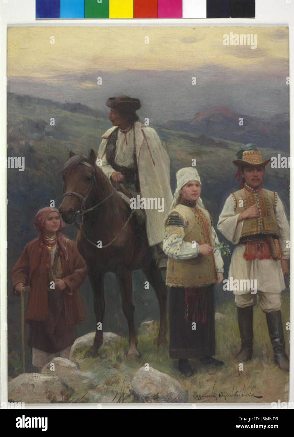 Die Huzuly, eine ethnische Gruppe aus den Karpaten in der Ukraine, bekannt für ihre eigene Kultur, Sprache und Traditionen, die zum reichen Erbe der Region beitragen. Stockfoto
