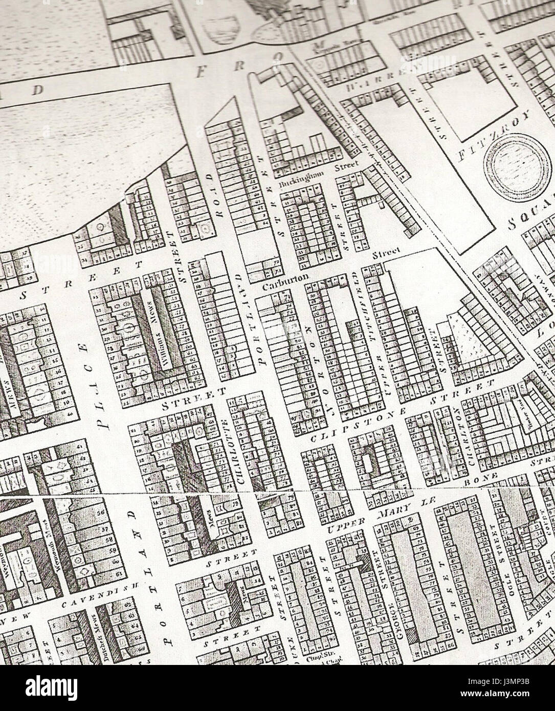 Horwood Great Portland Street ca. 1793 Stockfoto