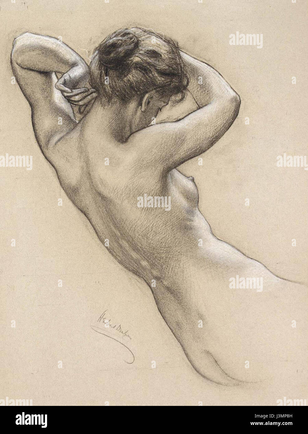 Herbert James Draper, Figur Studie für Prospero Stockfoto