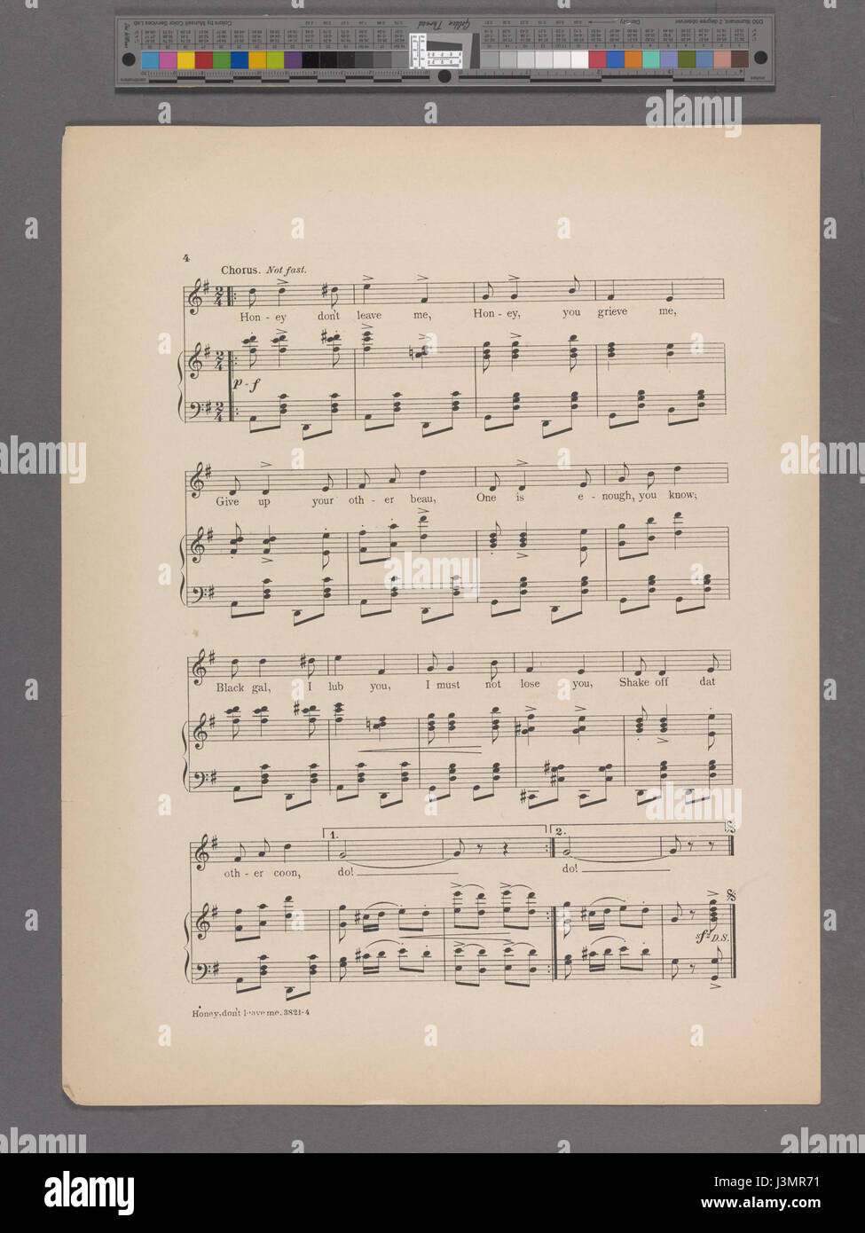 Der Titel „Honey, Don't Leave Me“ bezieht sich auf eine kulturelle und literarische Referenz aus einer Sammlung in der New York Public Library. Es ruft Themen der Liebe und des Verlustes hervor und erforscht emotionale Tiefe durch literarische Werke. Stockfoto