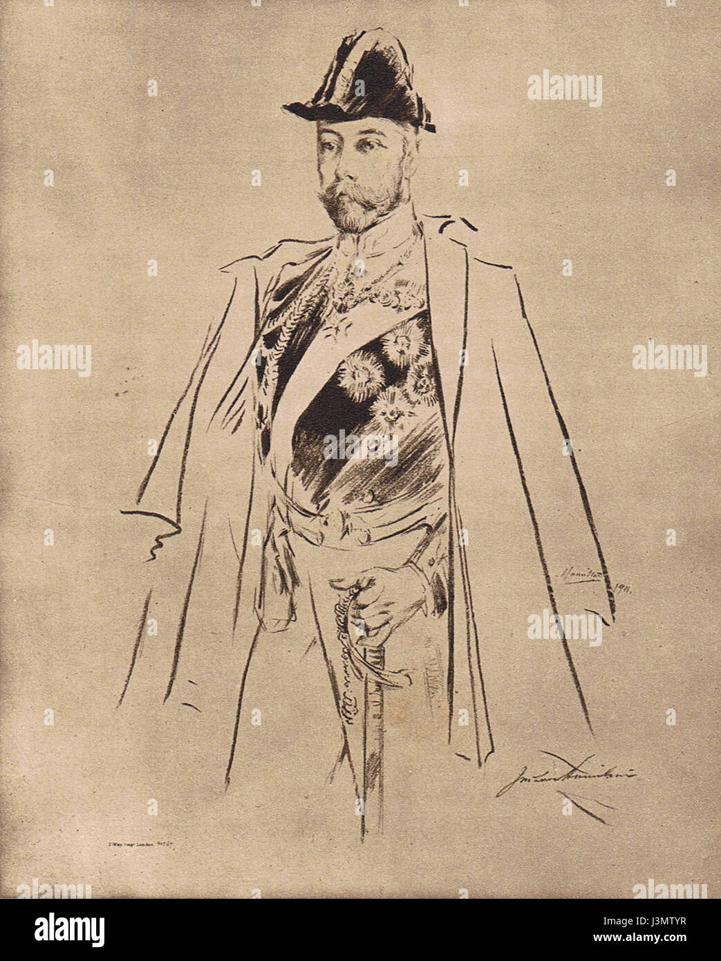 Hamilton Herren habe ich gemalt, 022f König George V Stockfoto