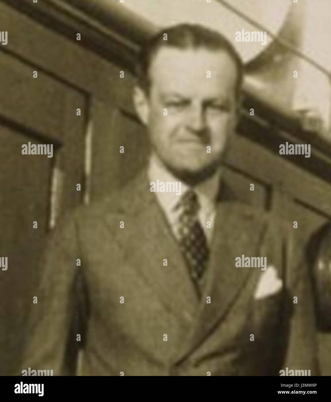 Dieser Titel bezieht sich auf eine historische Figur, Huttleston Broughton, aus den 1930er Jahren, wahrscheinlich eine wichtige Persönlichkeit in der britischen Geschichte oder Kultur. Stockfoto