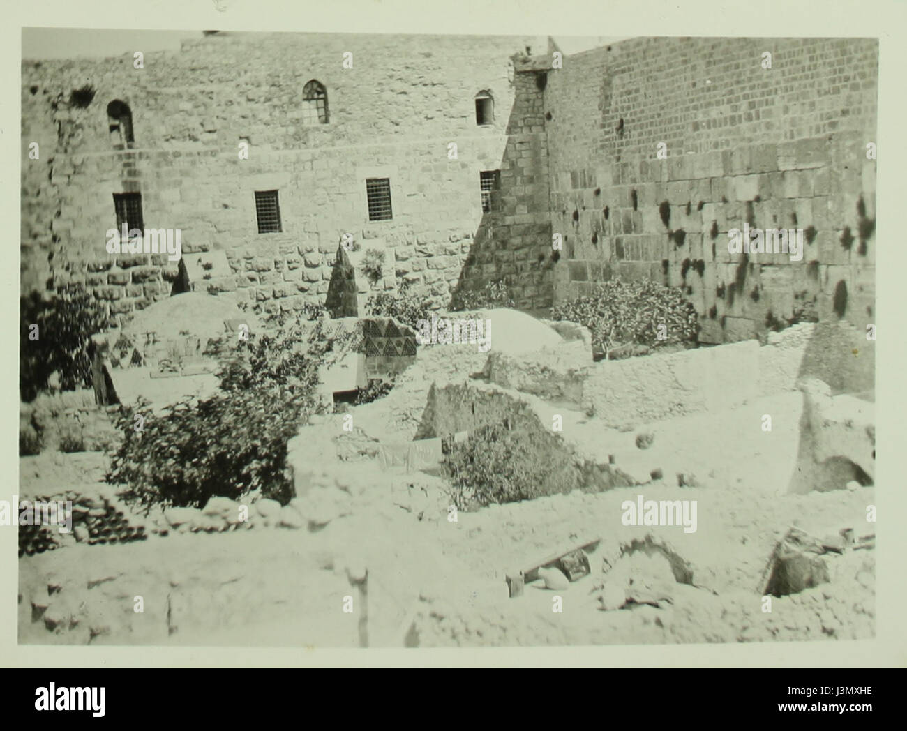 Historische Bilder der Klagemauer 1920 C SR 016c Stockfoto