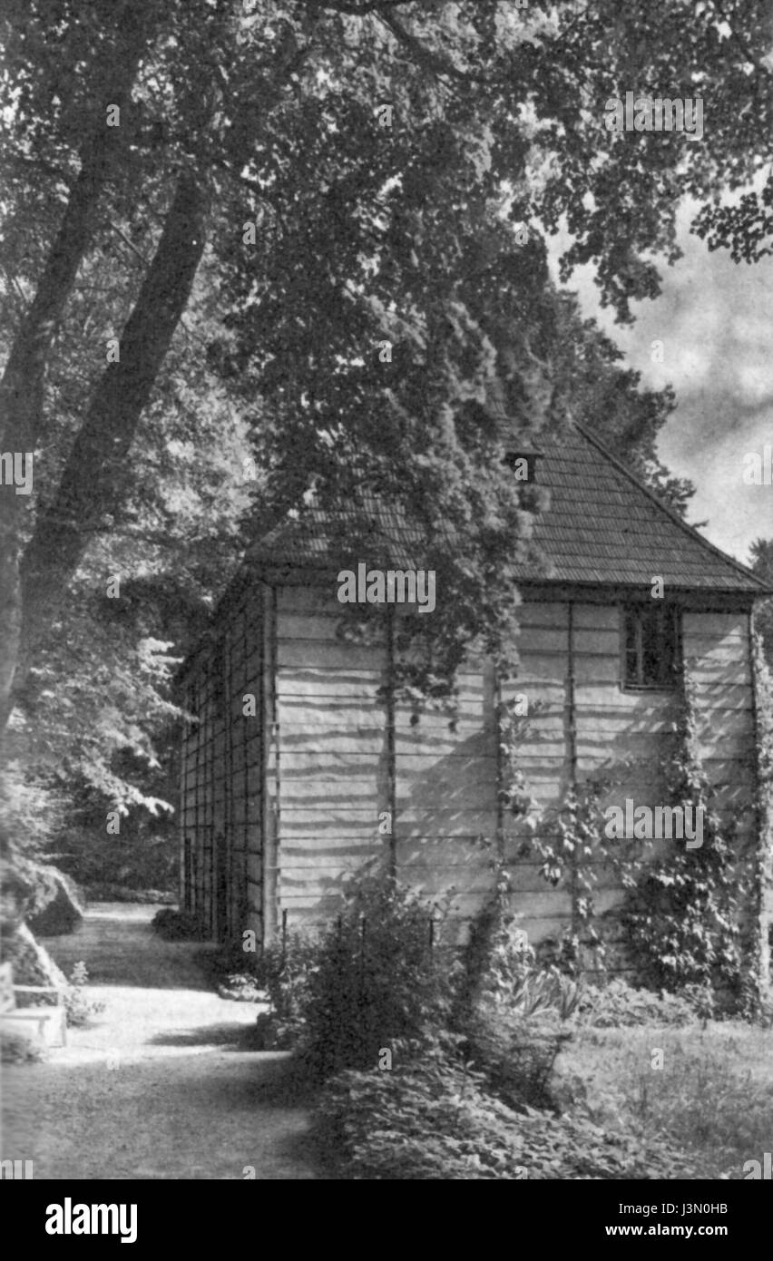 Goethe J W V Gartenhaus Rueckseite Stockfoto