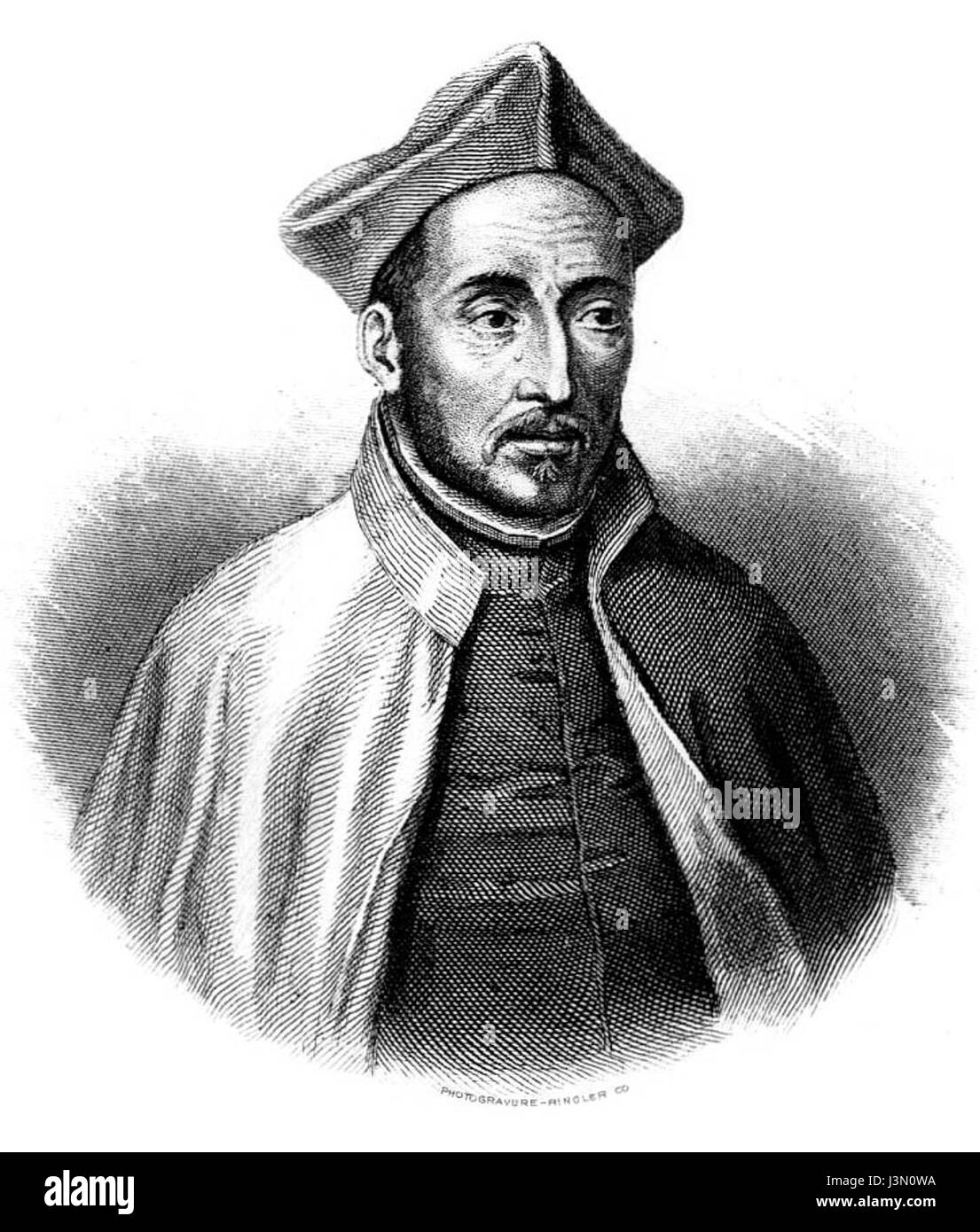 Ignatius von Loyola war ein spanischer Priester und Theologe, der für die Gründung der Jesuitengesellschaft im 16. Jahrhundert und seine Beiträge zur katholischen Reform bekannt war. Stockfoto