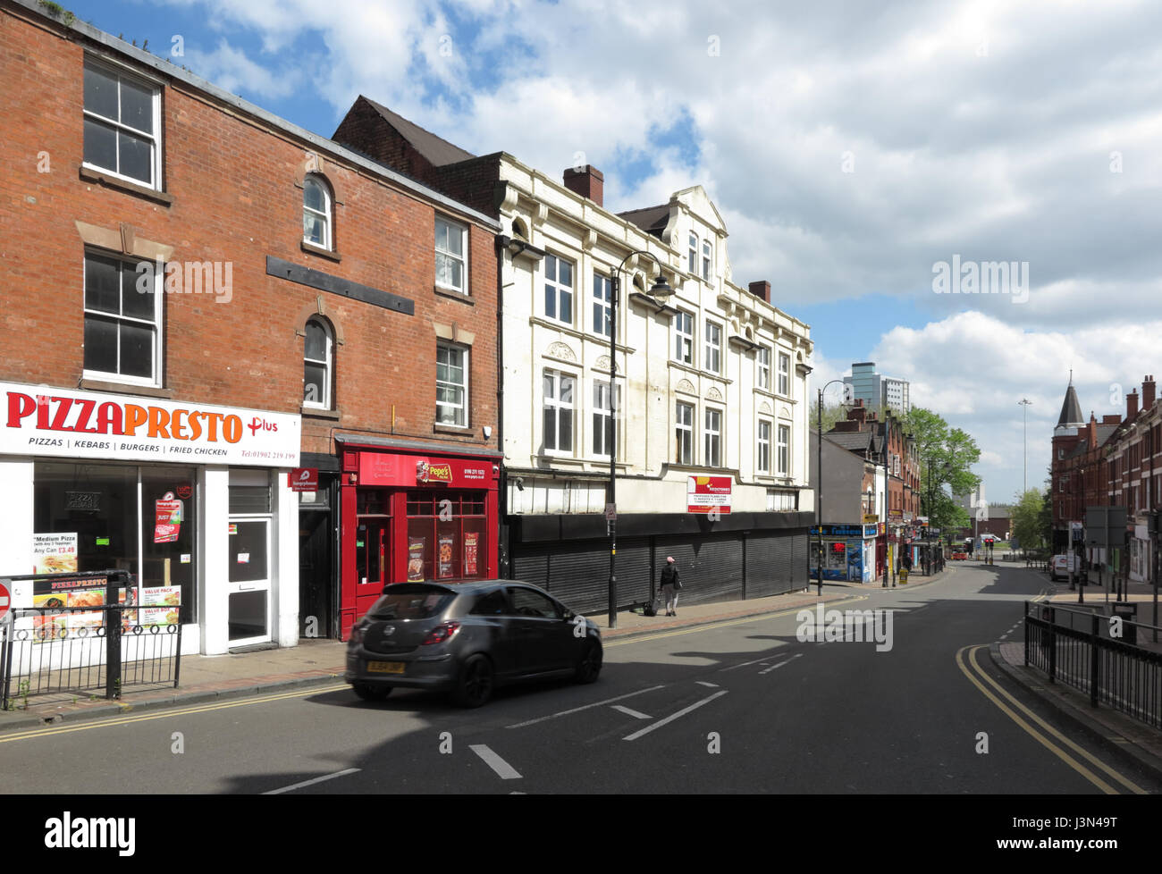 Broad Street, Stadtzentrum von Wolverhampton Stockfoto