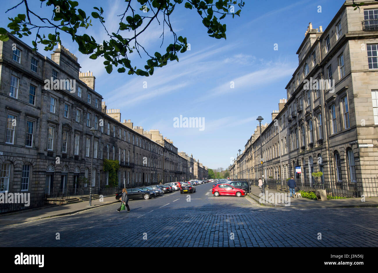Great King Street in Edinburghs Neustadt, um 1800 gebaut wurde 1995 zum UNESCO-Weltkulturerbe erklärt. Stockfoto