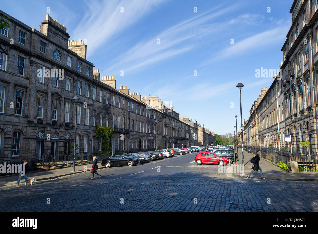 Great King Street in Edinburghs Neustadt, um 1800 gebaut wurde 1995 zum UNESCO-Weltkulturerbe erklärt. Stockfoto