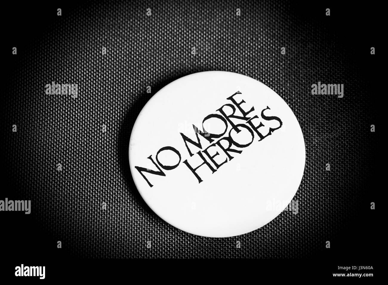 No More Heroes - Abzeichen Stockfoto