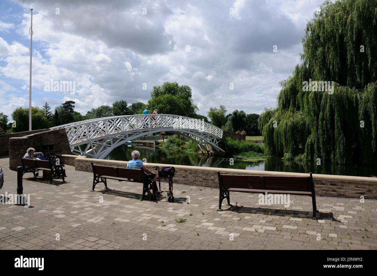 Chinesisch-Brücke, Godmanchester, Cambridgeshire, Brücke wurde ursprünglich im Jahre 1827 errichtet.  Entworfen von James Gallier es mindestens zweimal wieder aufgebaut wurde Stockfoto