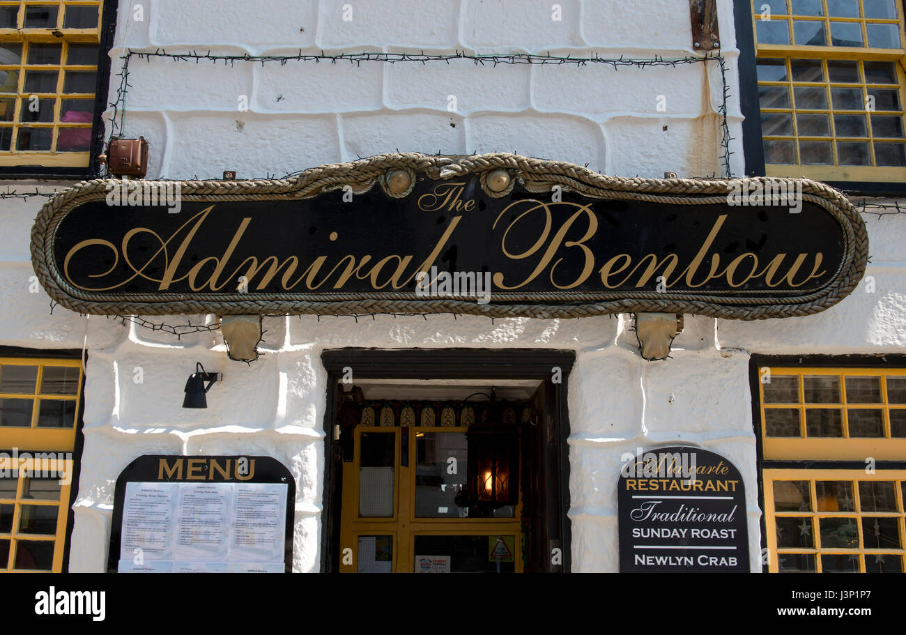 Der Admiral Benbow Gastwirtschaft, Penzance, Cornwall, UK Stockfoto