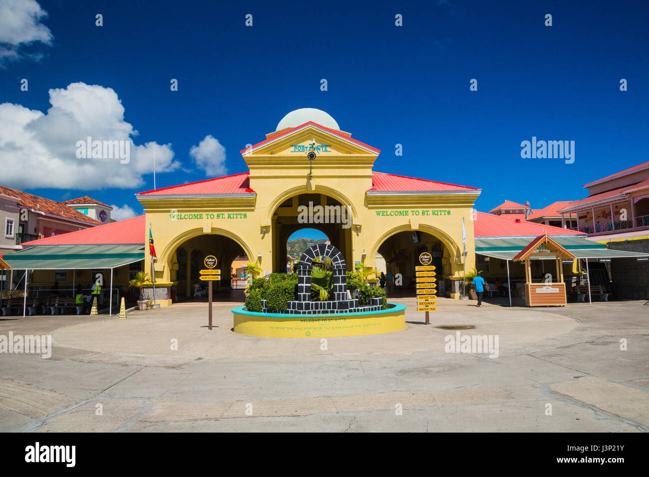 St Kitts & Nevis port Gateway Eingang Stockfoto