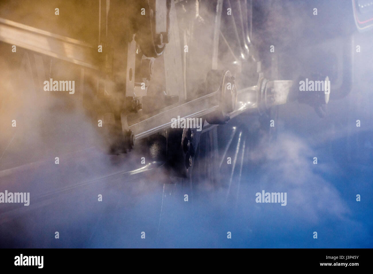 Dampfmaschine Räder Stockfoto