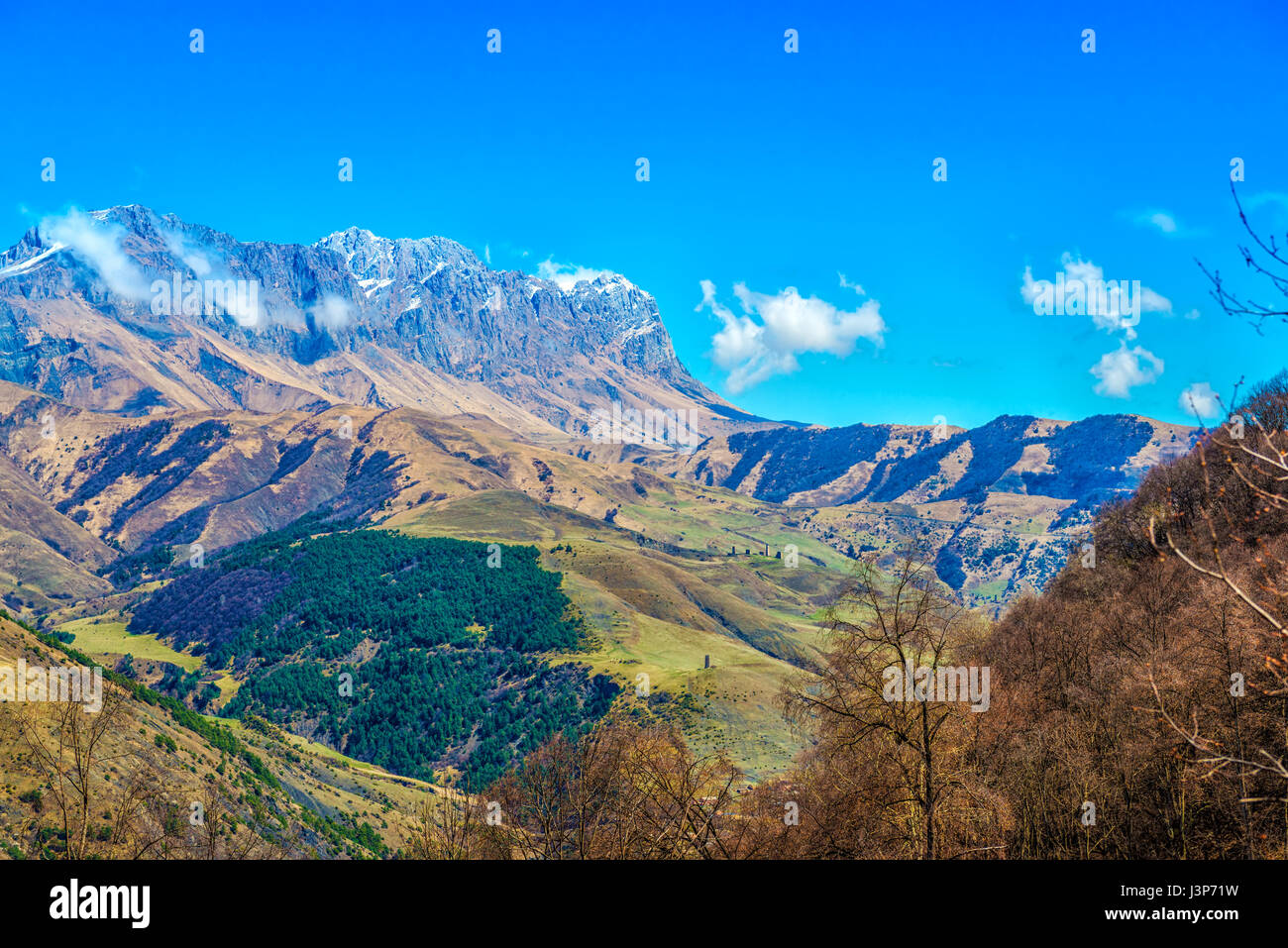 Aussichtsberg Landschaft Schuss des Kaukasus, Reisen Hintergrund Stockfoto