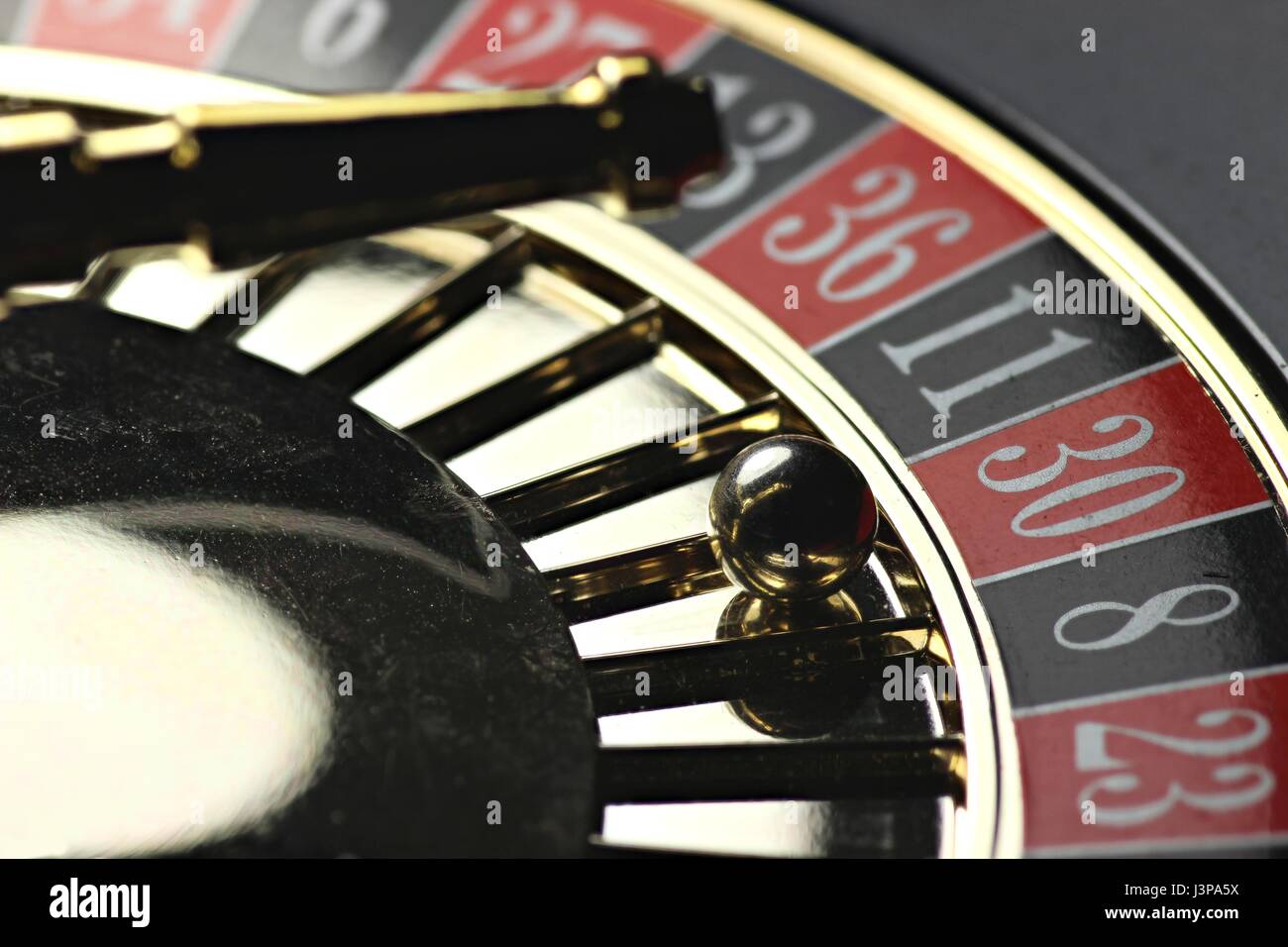 Gewinnzahl beim roulette Stockfoto