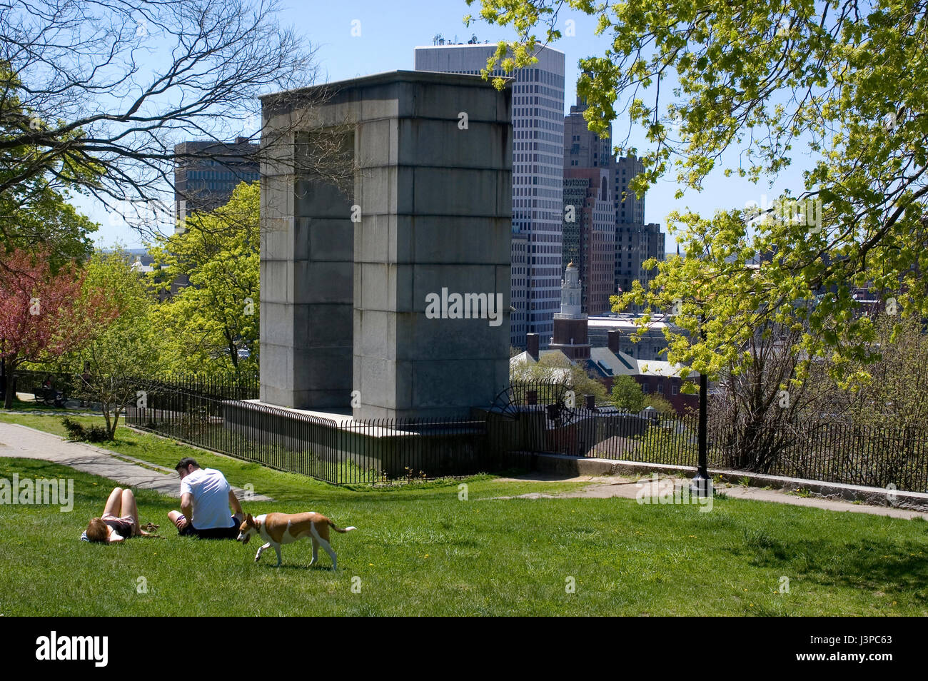 Prospect Terrace Park - Providence, Rhode Island, USA an einem Frühlingstag Stockfoto