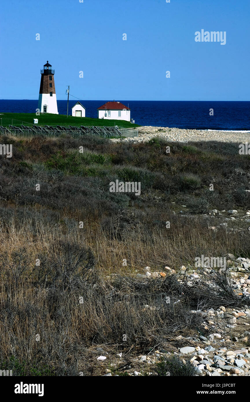 Judit Punktlicht - Naragansett, RI - 1810 (gegenwärtige Turm 1857) Stockfoto