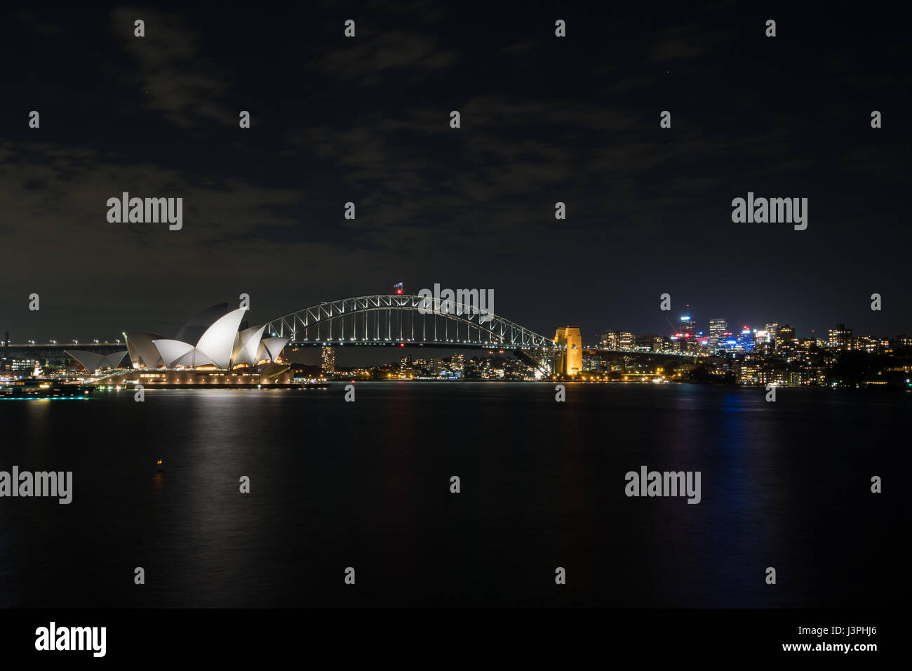 Sydney bei Nacht Stockfoto