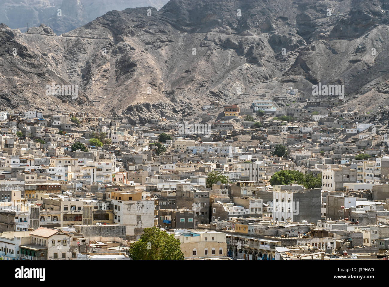 Blick über die Altstadt von Aden, Jemen Stockfoto