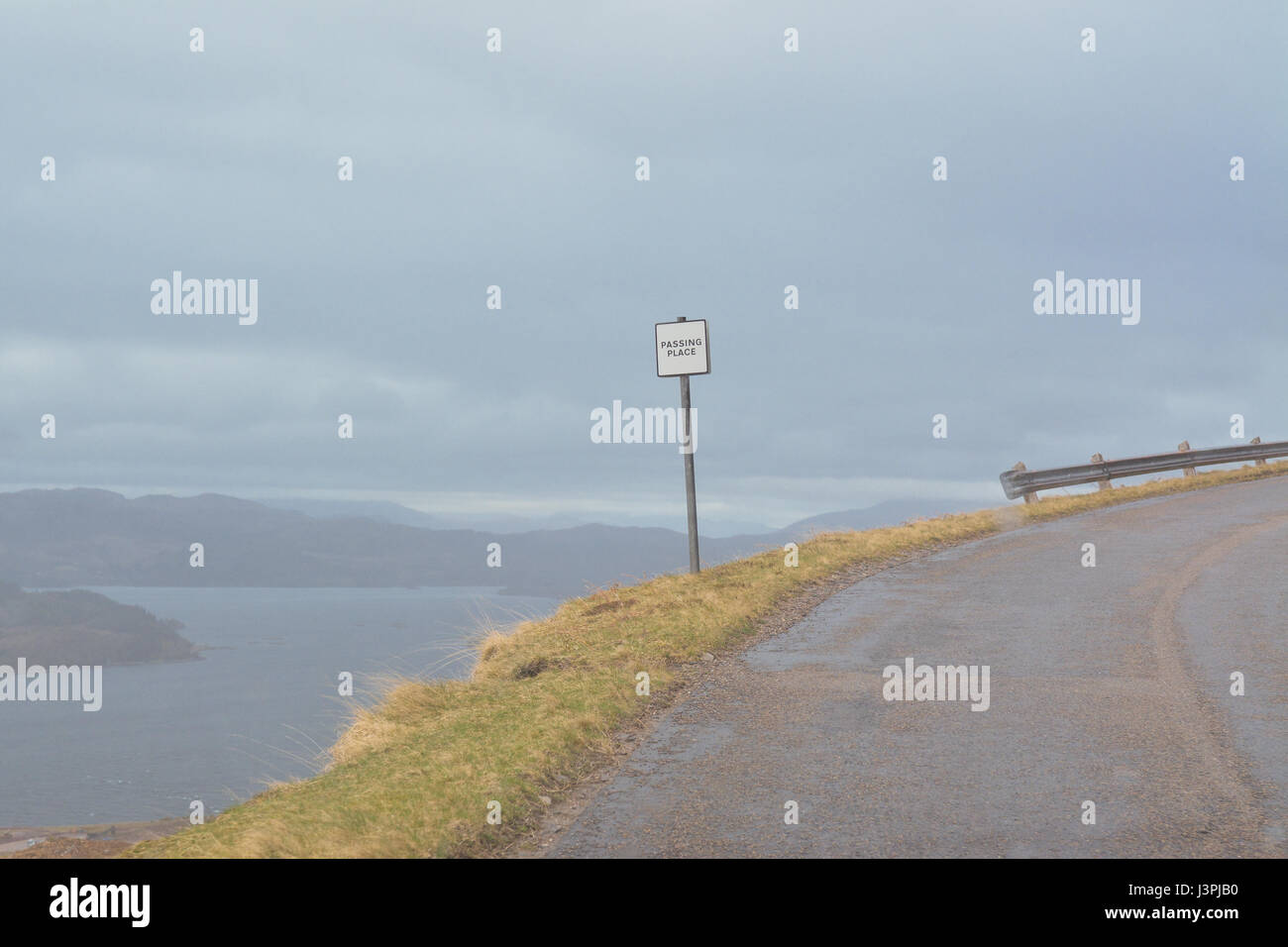 Bealach Na Ba vorbeifahrenden Ort Stockfoto