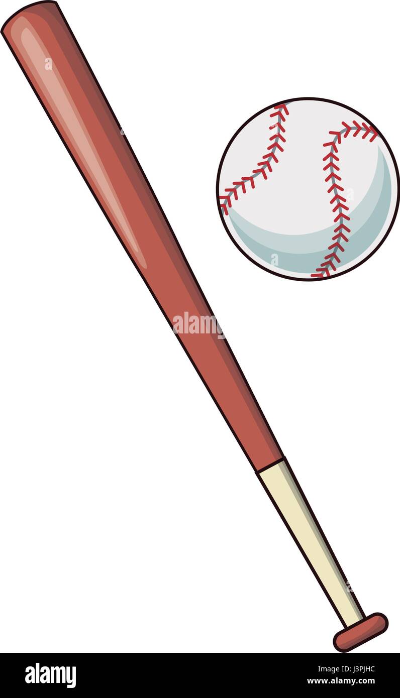 Baseball-Schläger und Ball Sport-Spiel-Bild Stock-Vektorgrafik - Alamy