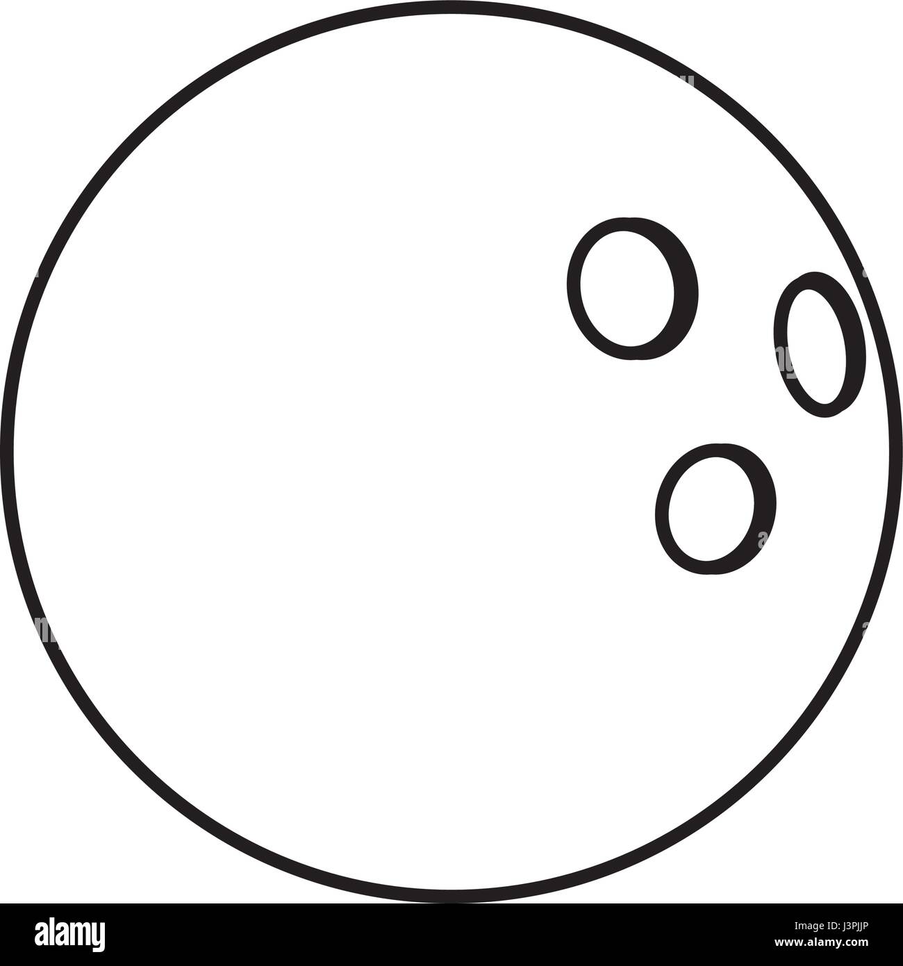 Bowling-Kugel Sport spielen Ausstattungslinie Stock Vektor