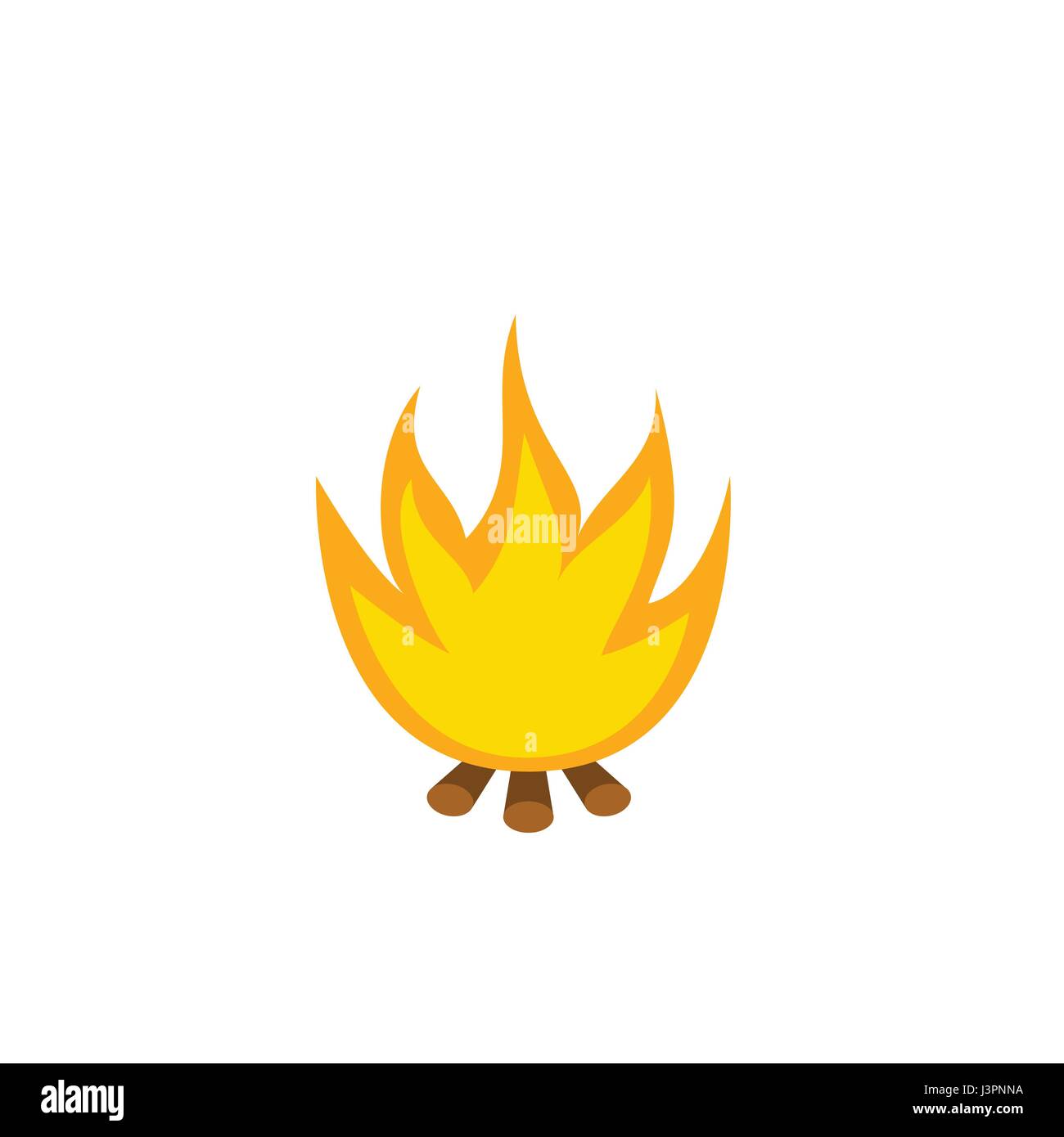 Flamme-Symbol-Darstellung Stock Vektor