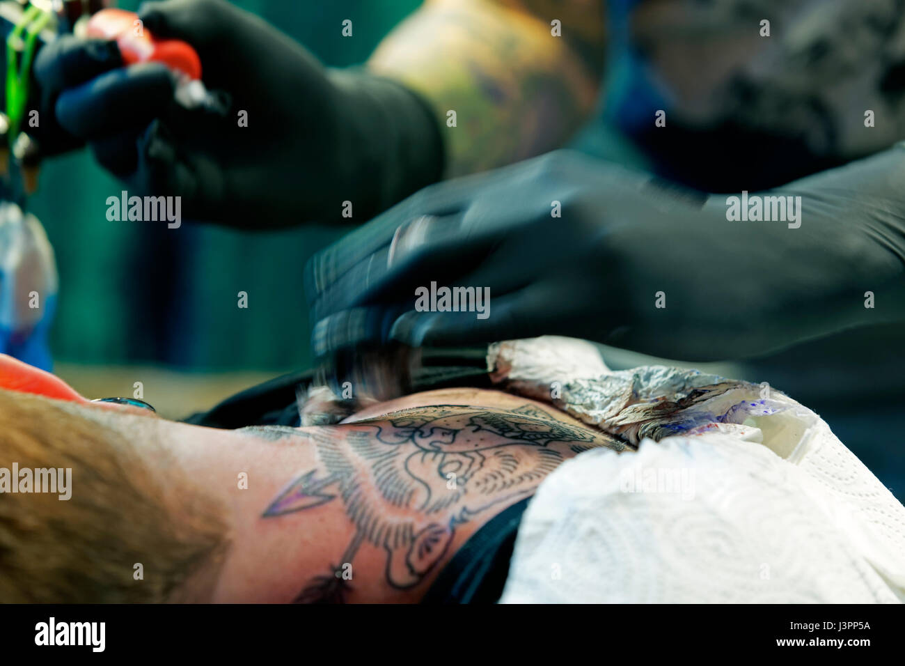 Tattoo Messe Hamburg 2016, in Deutschland, in Europa Stockfoto