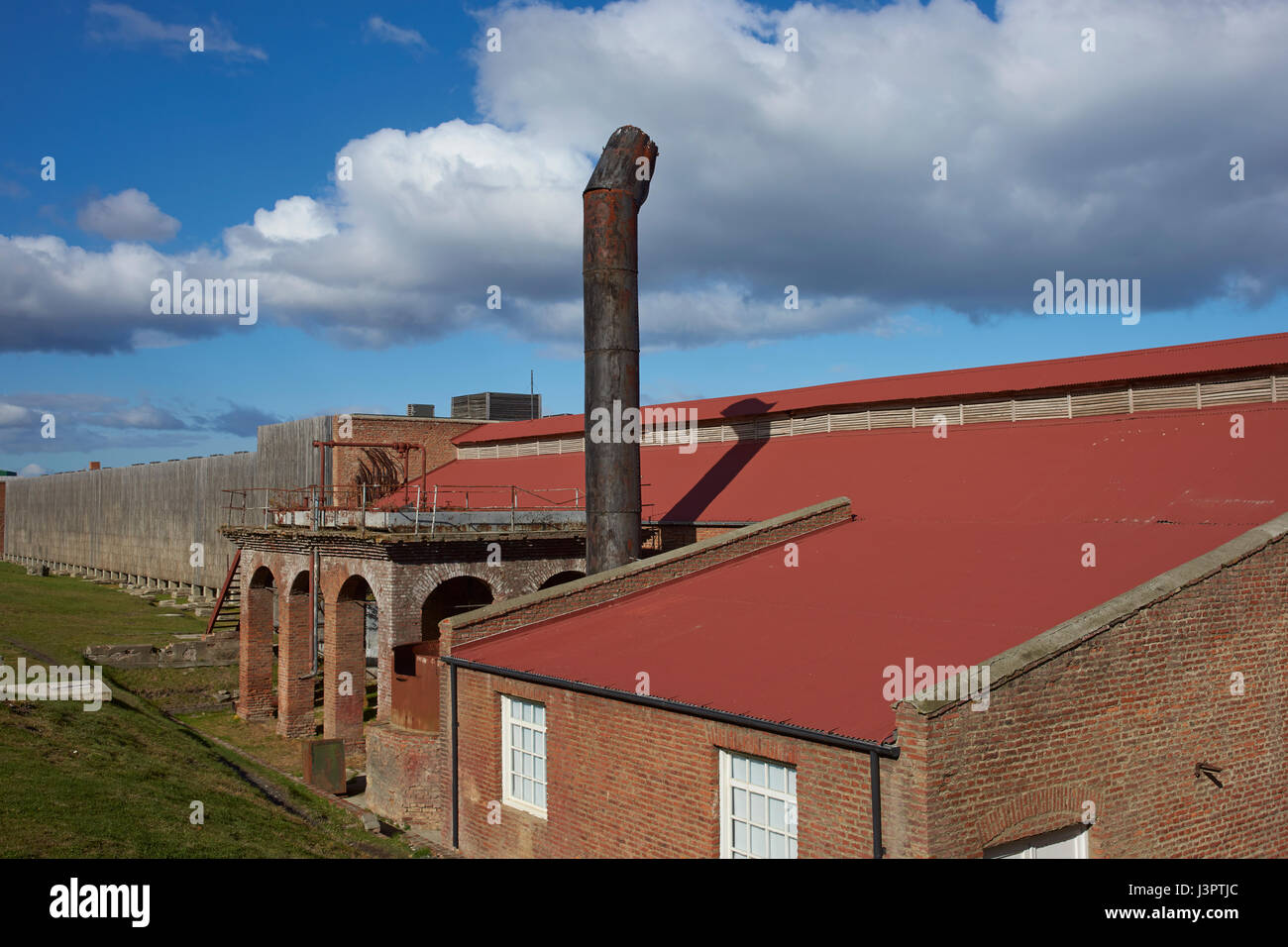 Historischen Gebäuden einer ehemaligen Fleisch-Kälteanlage, die renoviert und in ein Luxushotel umgewandelt wurden. Stockfoto