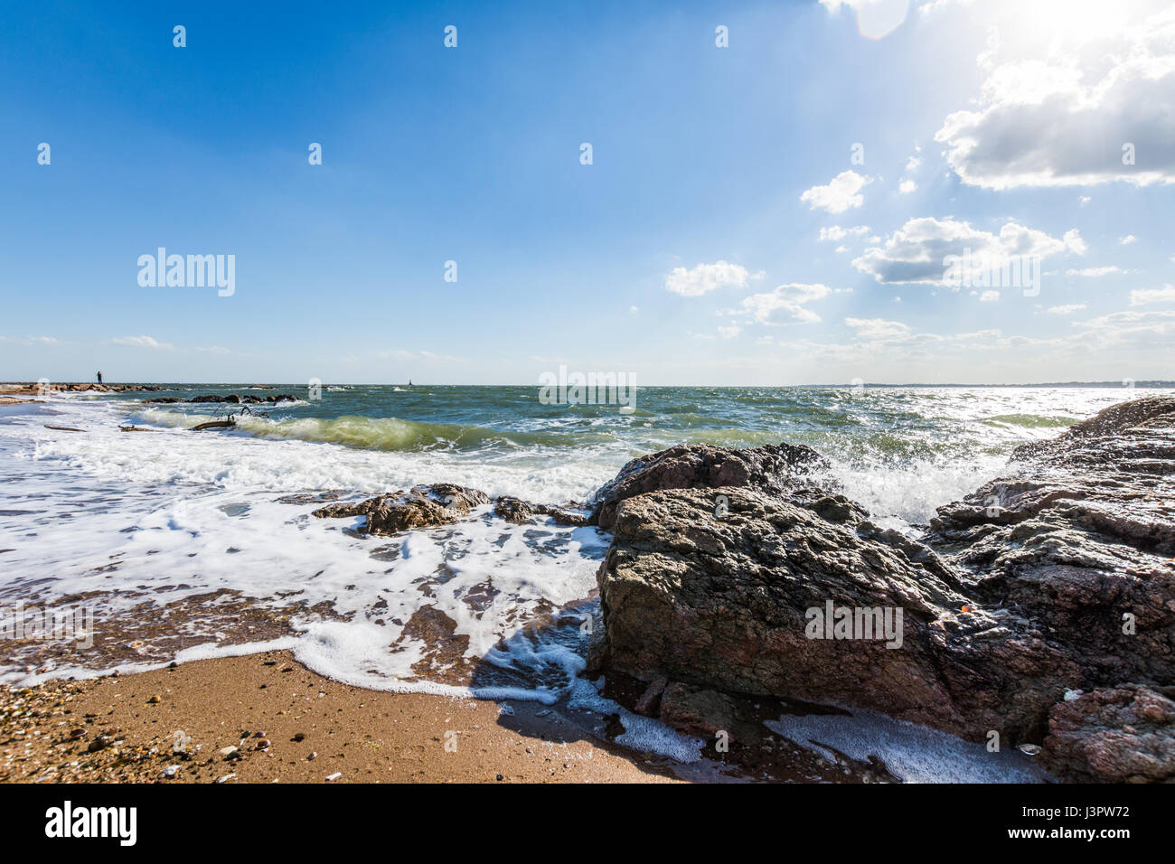 Atlantik im Lighthouse Point Park in New Haven Connecticut Stockfoto