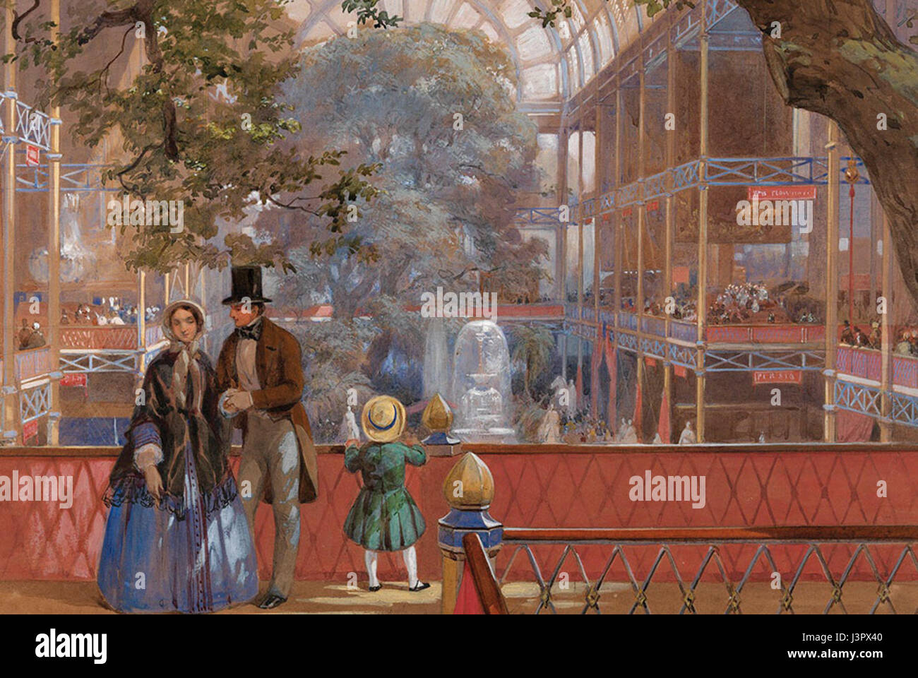 John Absolon, das Querschiff aus dem Süden-Galerie, die Great Exhibition von 1851 Stockfoto