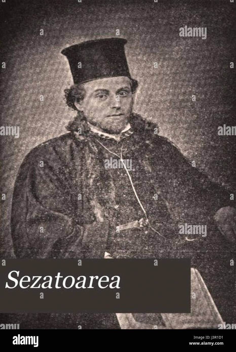 Ion Creanga war ein rumänischer Schriftsteller, der für seine folkloristischen Werke bekannt war. Das Foto zeigt wahrscheinlich ein historisches Bild, das zu ihm gehört und einen Einblick in sein Leben oder seine Umgebung bietet. Stockfoto