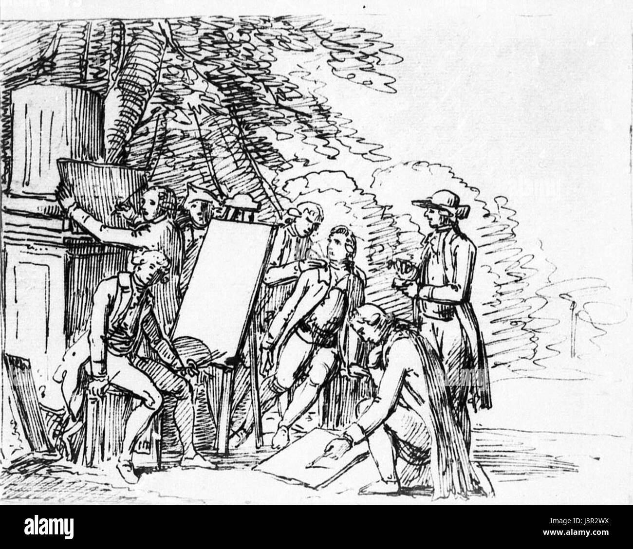 Johann Friedrich Bury, Johann Wolfgang von Goethe in seit Italienischen Freundeskreis Stockfoto