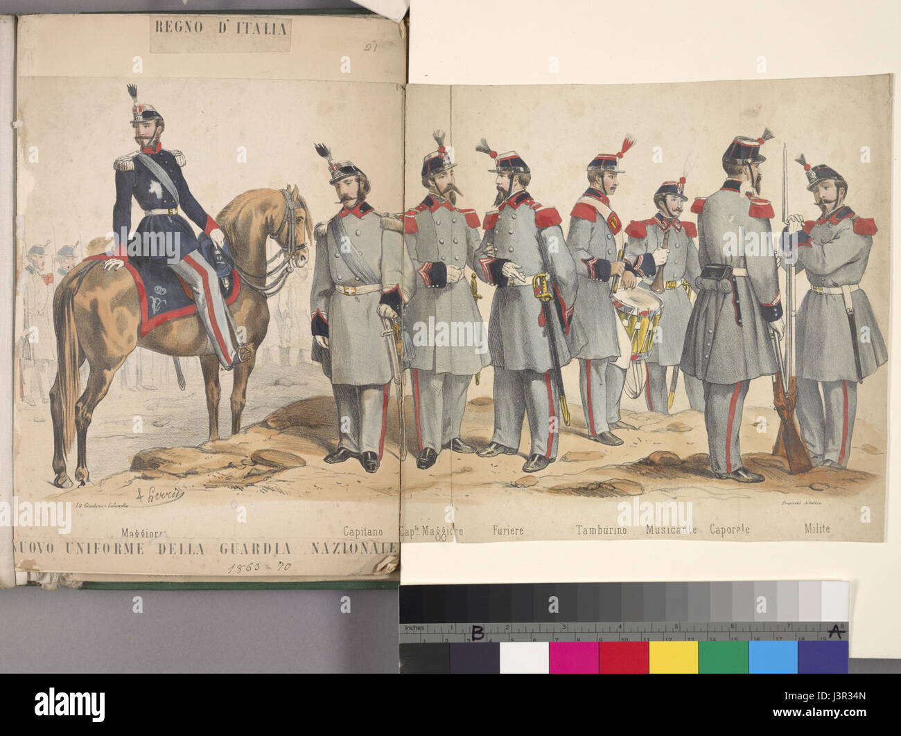 Ein historischer Überblick über Italien in den Jahren 1870-1872, einer kritischen Phase der italienischen Einigung, der die wichtigsten politischen, militärischen und sozialen Entwicklungen im Post-Risorgimento-Italien abdeckt. Stockfoto